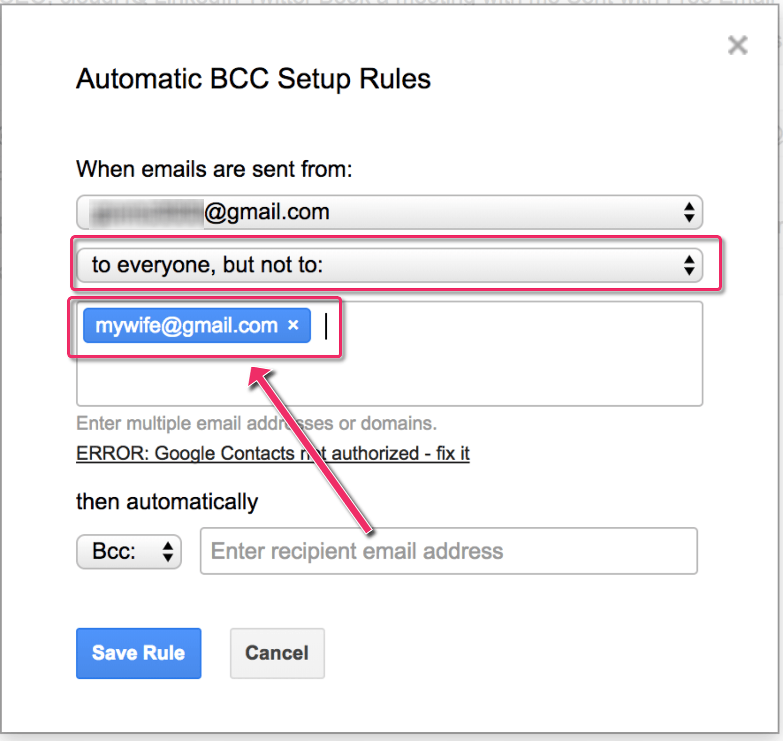 With the auto bcc for gmail by cloudhq chrome extension, you can automatically blind copy (or copy) specific people on specific emails so . Getting started with Auto BCC for Gmail (How to set up