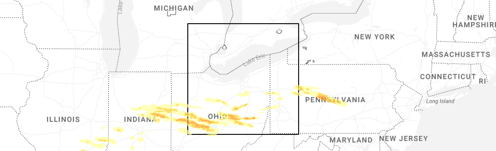 Hail Map For Cleveland OH Sunday March 22 2026 2026 03 22 Cleveland Oh 