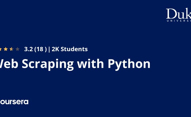 Web Scraping With Python (Short Course) | Coursera