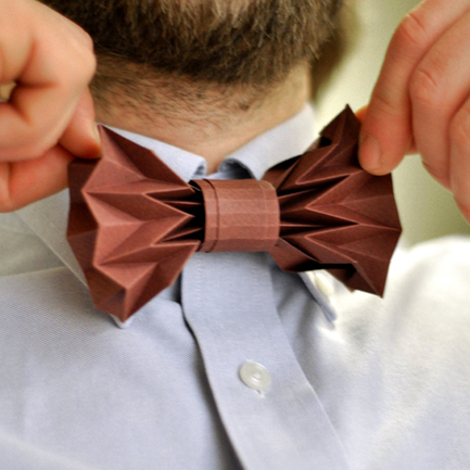 How to tie a bow tie ; Diy Wedding Origami Bow Tie Craftfoxes