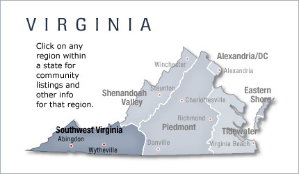 Map Of South West Virginia Cities 1307 