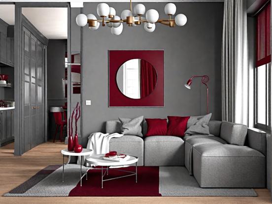 Grey and red living room decor ideas inspiration shop now