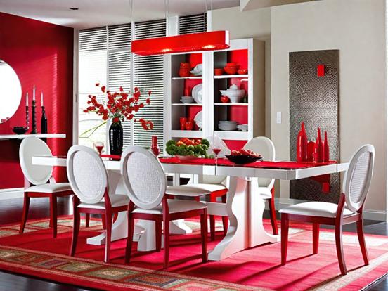 Modern red dining room decor ideas and inspiration
