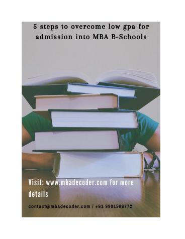 5 ways to overcome low gpa for admission into mba b-schools presentation