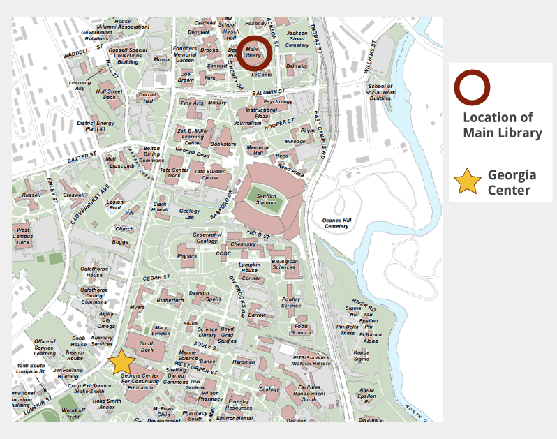 Uga Campus Maps Main Campus Buildings Map APYTX Map Of Campus For Tours 