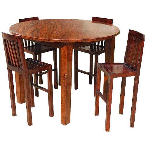 Nevada 5 Pc Contemporary Counter Height Round Dining Table Chair Set