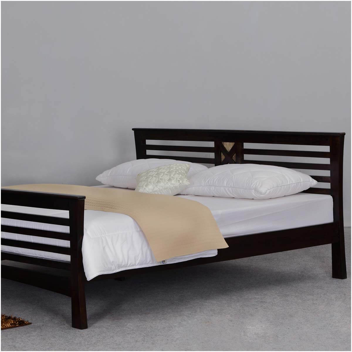 Texas Solid Wood Modern Platform Bed Frame W Headboard Footboard