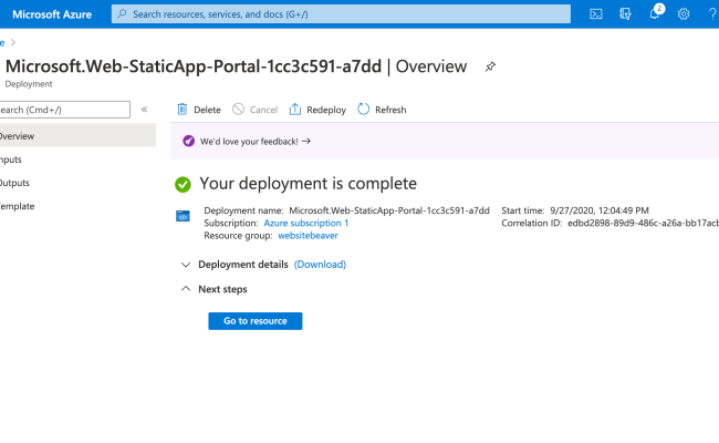 Deploy Create React App To Azure Static Web Apps