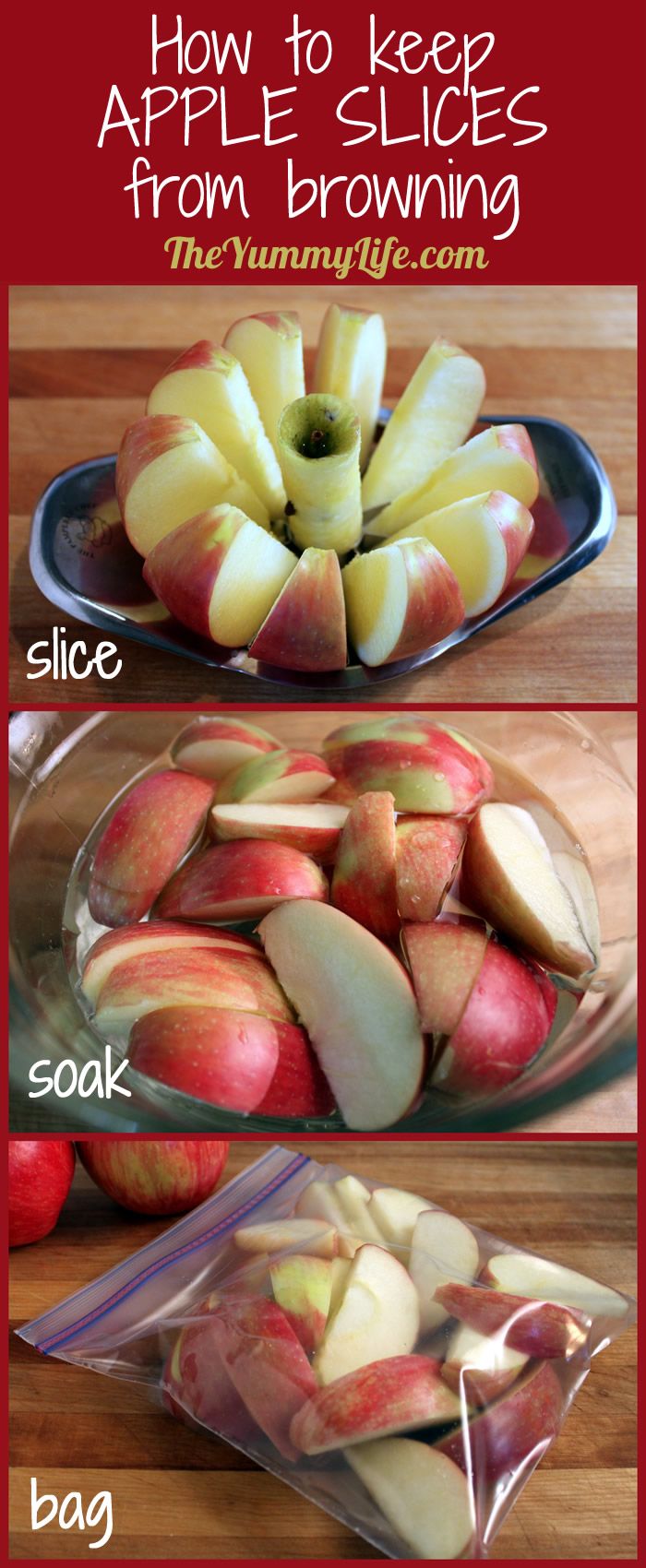 How to prevent apple & pear slices from browning