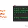 Python String Methods