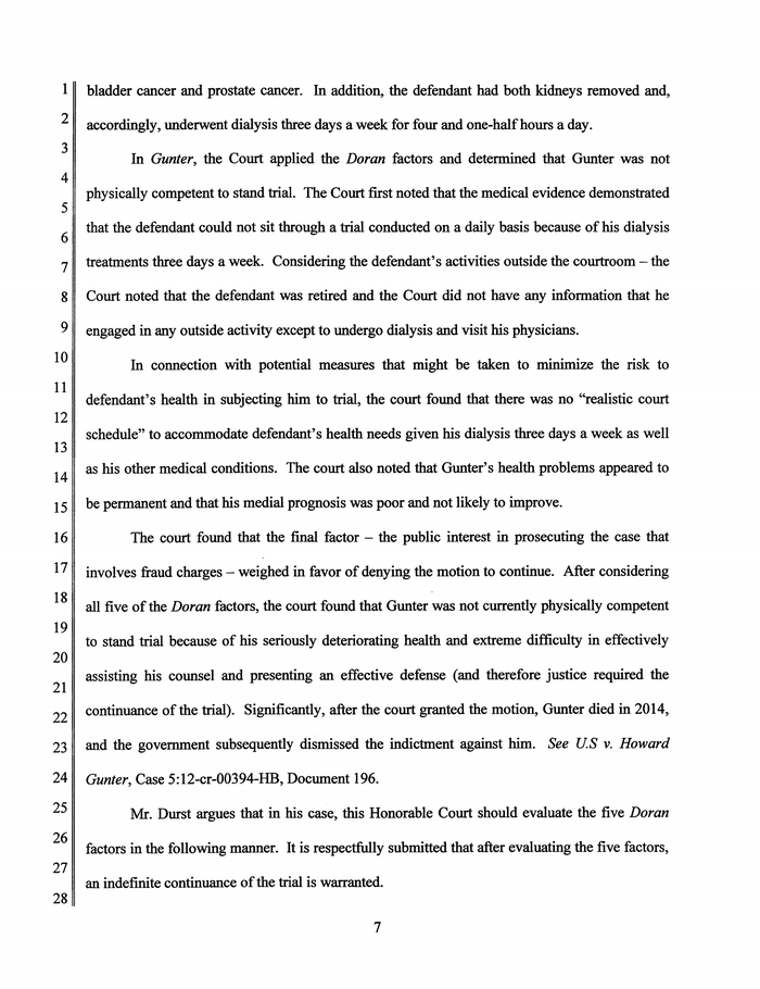 Page 10 of Robert Durst Emergency Motion