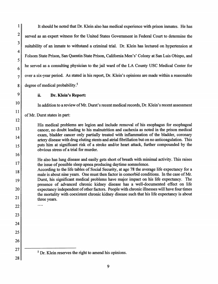 Page 12 of Robert Durst Emergency Motion
