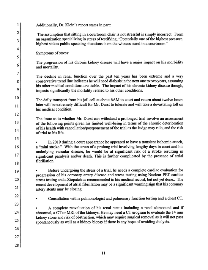 Page 14 of Robert Durst Emergency Motion