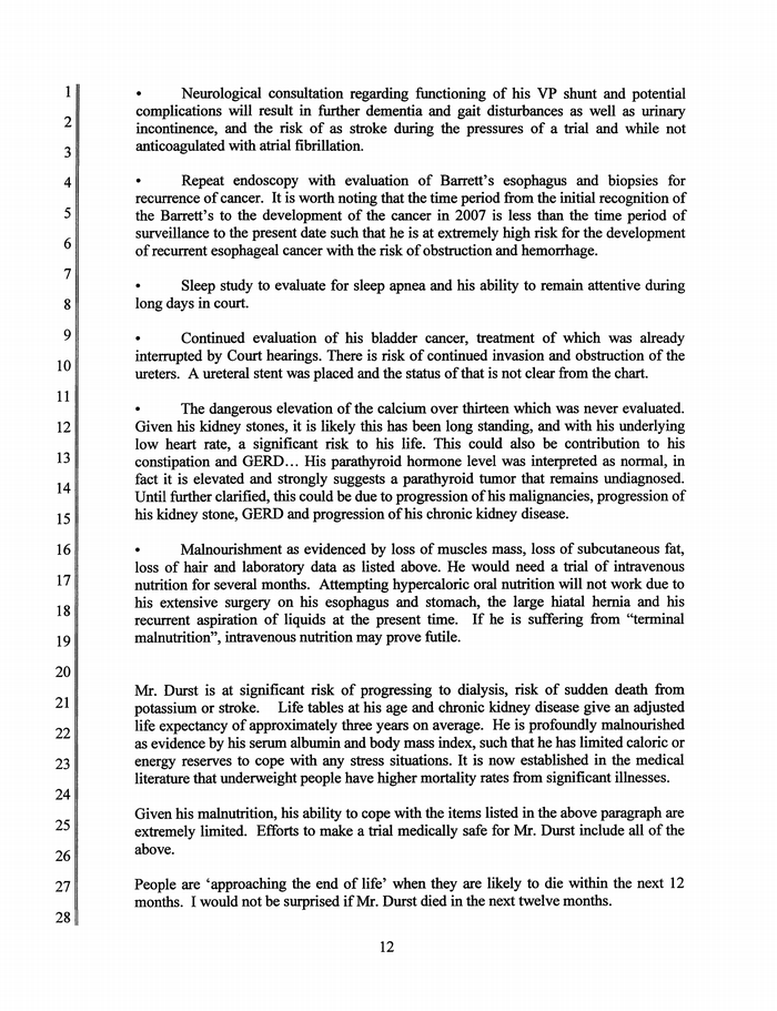 Page 15 of Robert Durst Emergency Motion