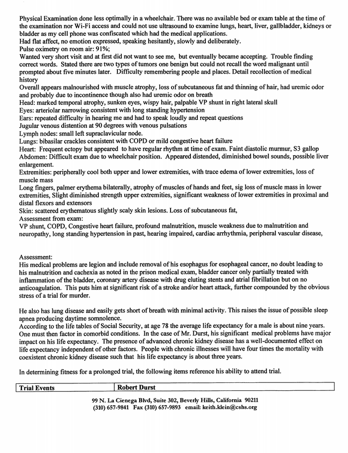 Page 27 of Robert Durst Emergency Motion