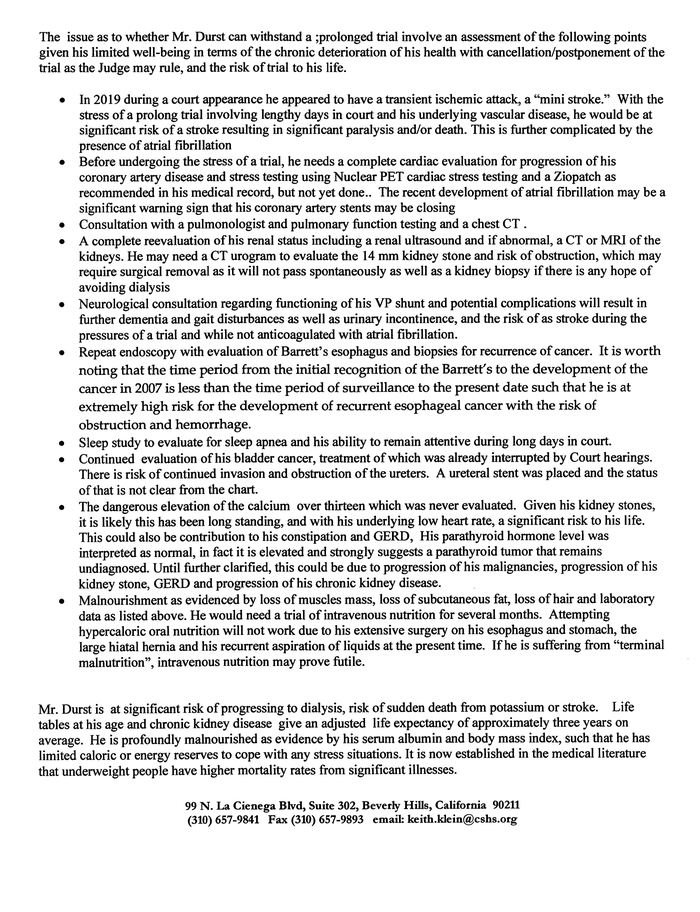 Page 29 of Robert Durst Emergency Motion
