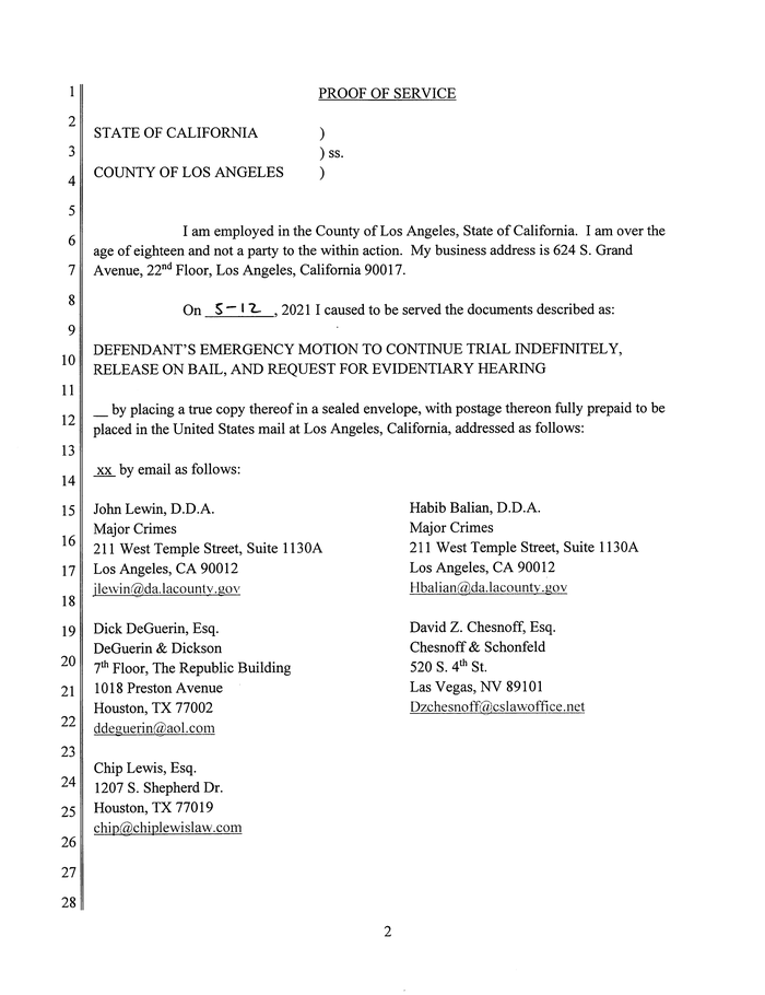 Page 31 of Robert Durst Emergency Motion