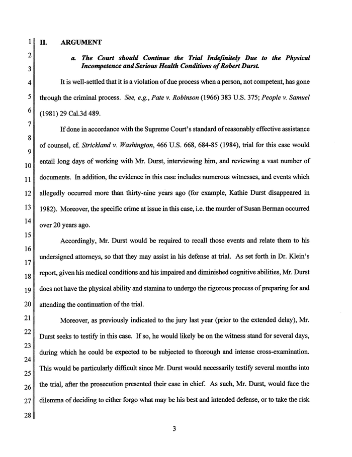 Page 6 of Robert Durst Emergency Motion