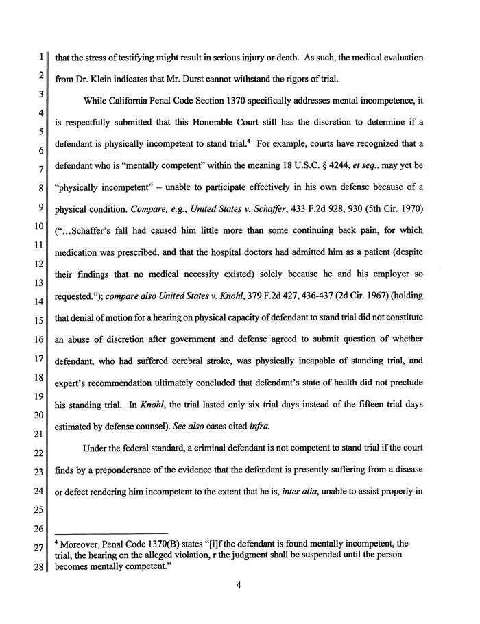 Page 7 of Robert Durst Emergency Motion