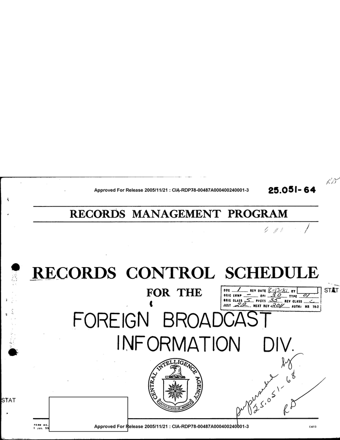 Revised Records Control Schedule Documentcloud