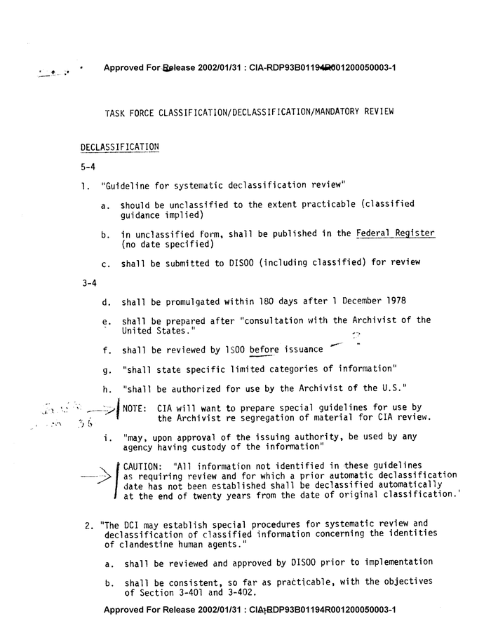 TASK FORCE CLASSIFICATION/DECLASSIFICATION/MANDATORY REVIEW - DocumentCloud