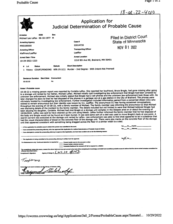 Probable Cause Statement - DocumentCloud