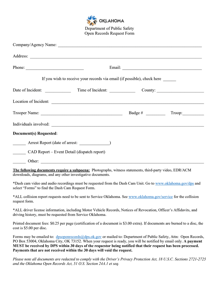 Open Records Request Form 2023 Documentcloud