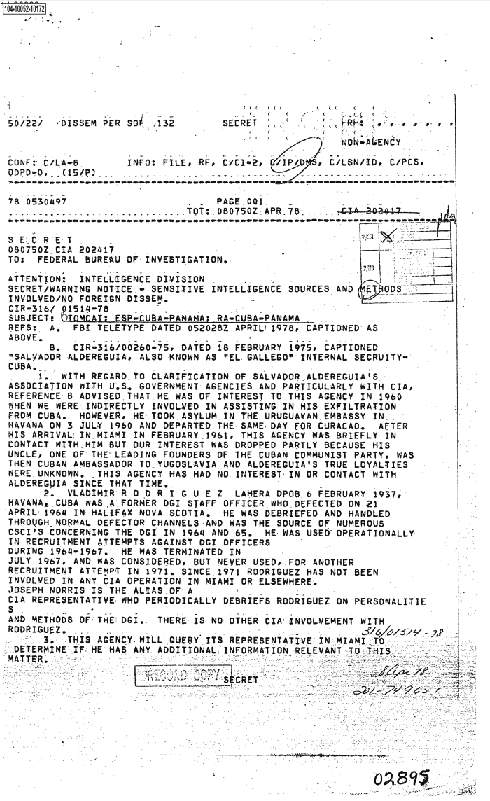 Page 1 of ESP-CUBA-PANAMA; RA-CUBA-PANAMA