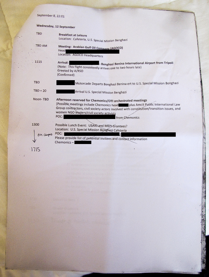 Page 3 of Sensitive documents left with little security at U.S. mission in Benghazi