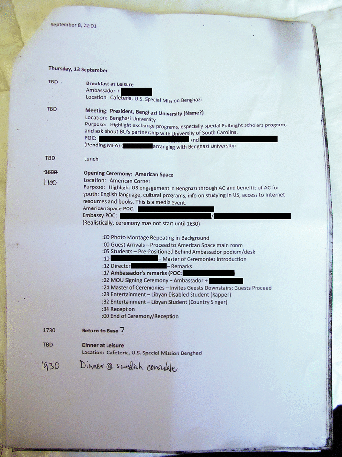 Page 4 of Sensitive documents left with little security at U.S. mission in Benghazi