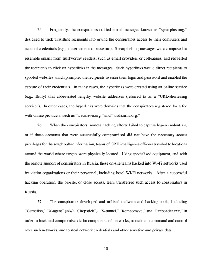 Page 10 of Russian indictment