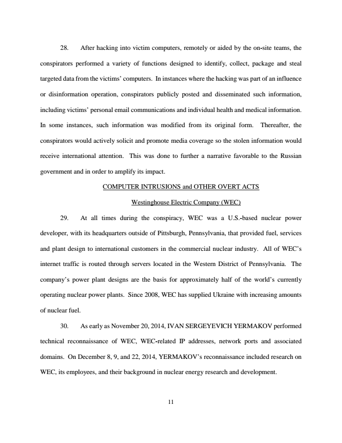 Page 11 of Russian indictment