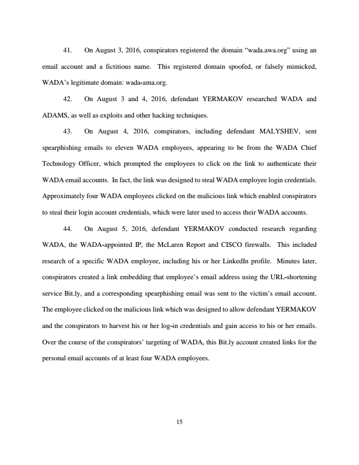 Page 15 of Russian indictment