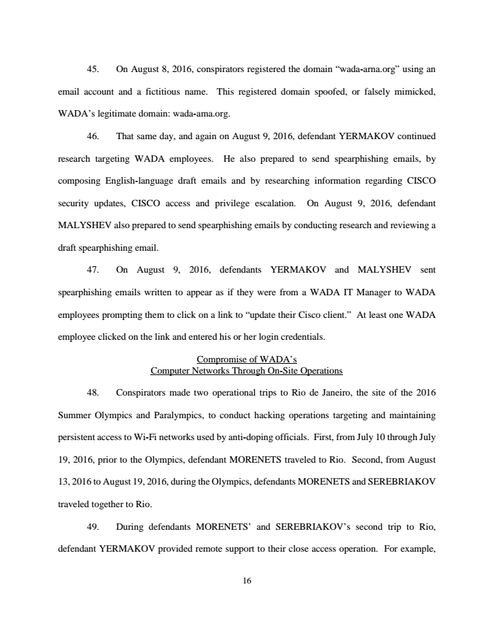 Page 16 of Russian indictment
