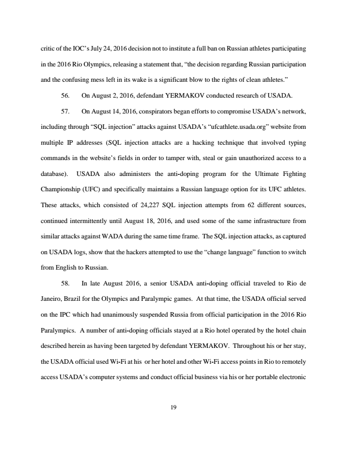 Page 19 of Russian indictment