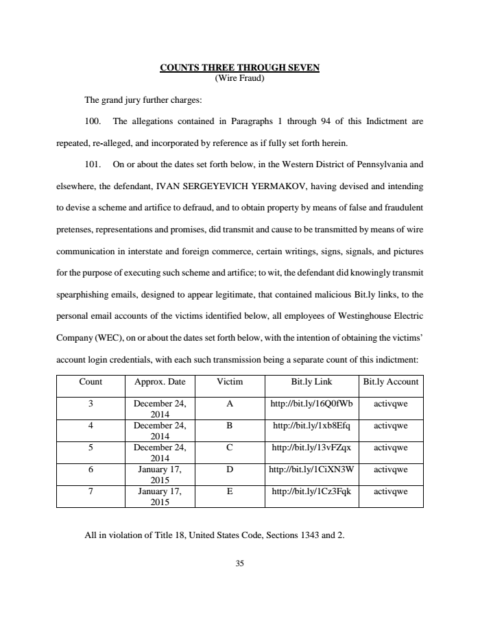 Page 35 of Russian indictment