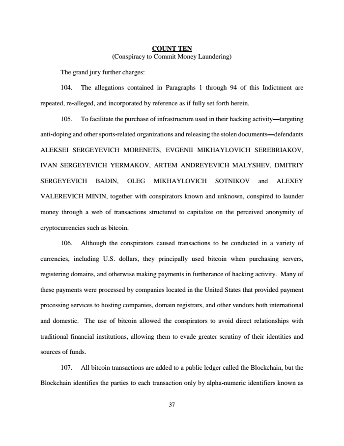 Page 37 of Russian indictment