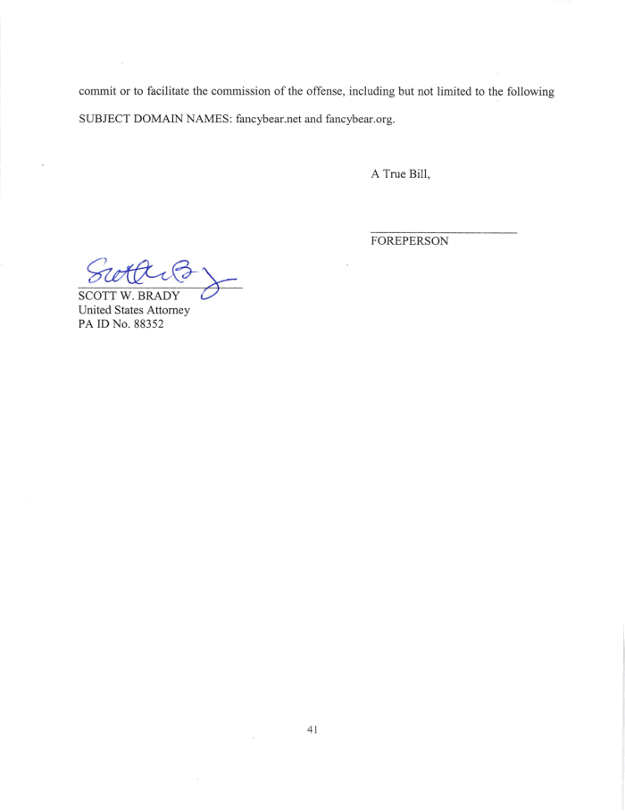 Page 41 of Russian indictment