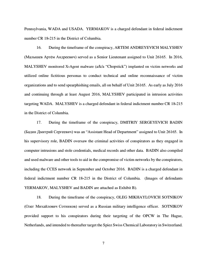 Page 7 of Russian indictment