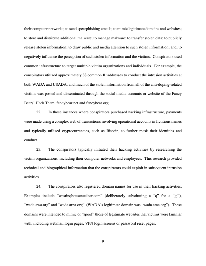 Page 9 of Russian indictment