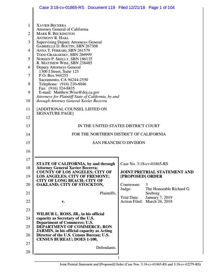 Pretrial Conference Statement Documentcloud
