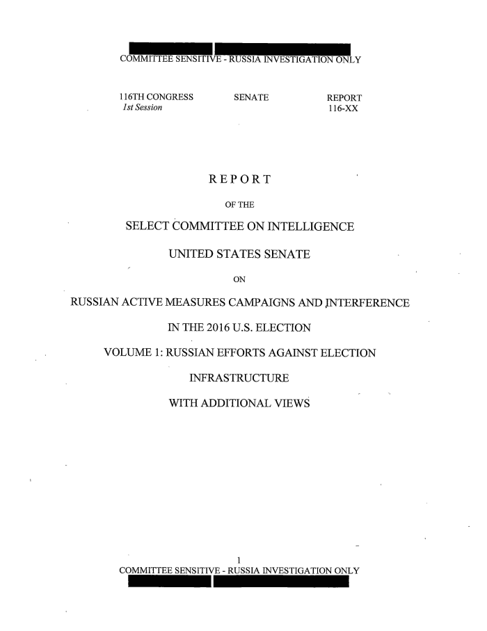 Page 1 of Russia Investigation
