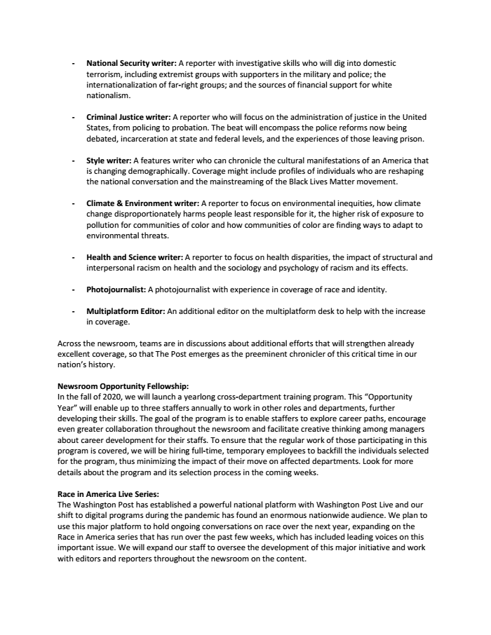 Page 2 of Washington Post Email