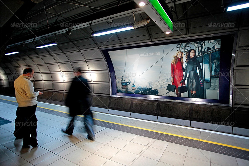 You can use to display your posters, ads, etc in a photorealistic way. Billboard Underground Metro Subway Mock Up By Puzzlerbox Graphicriver