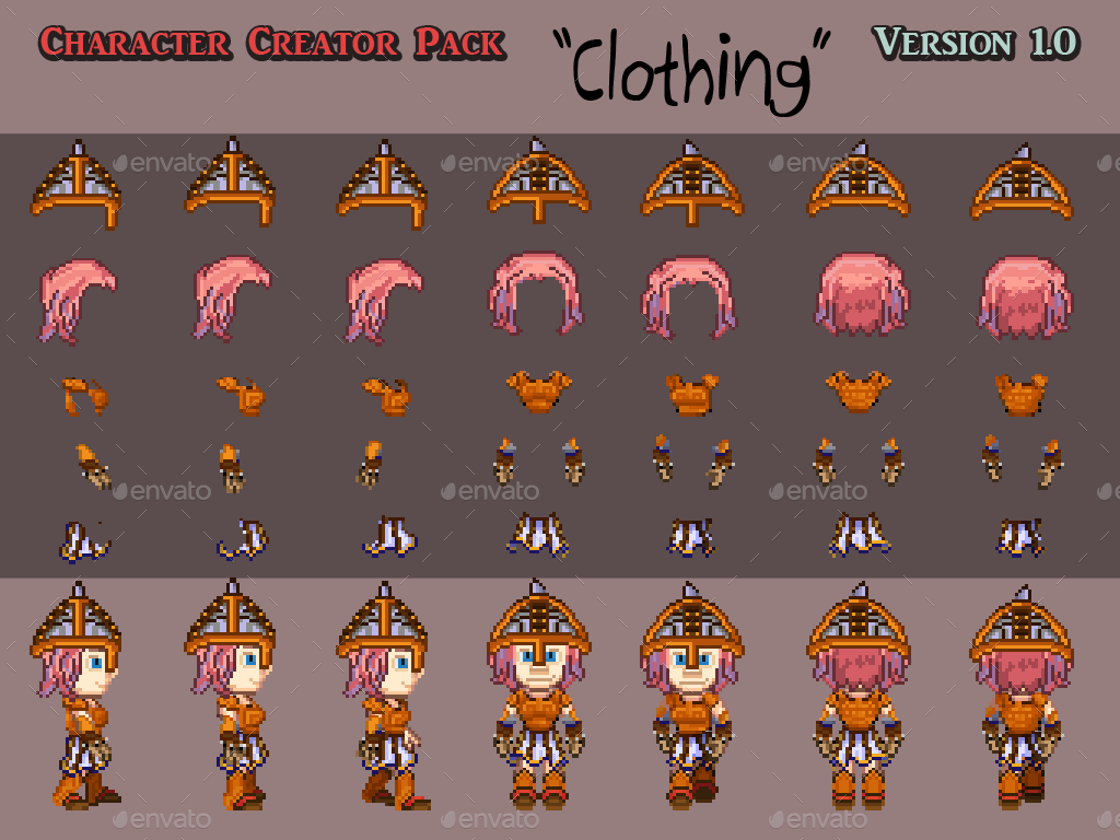 Animated pixel character creator by roencia