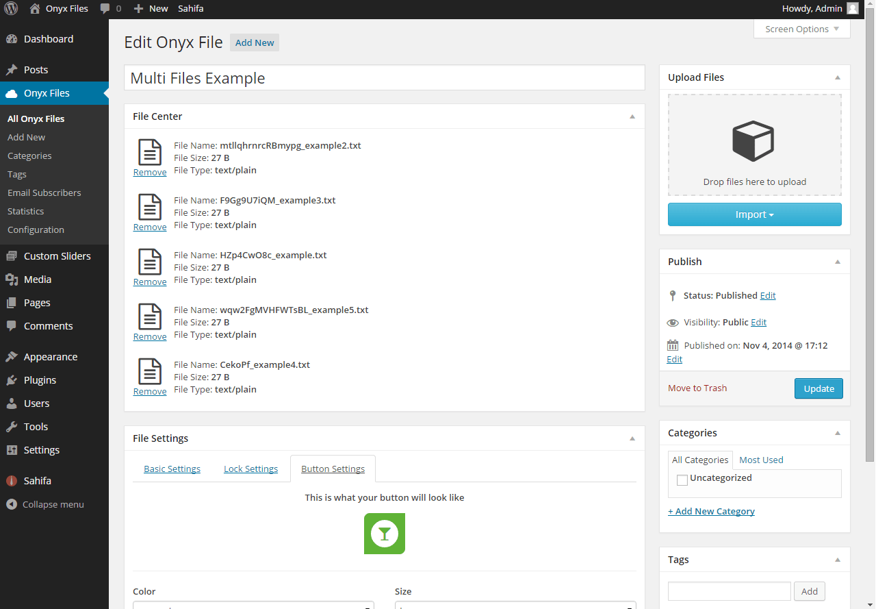 Changing file permissions languages : Onyx Files - File Download Manager for WordPress by JaskoKoyn | CodeCanyon