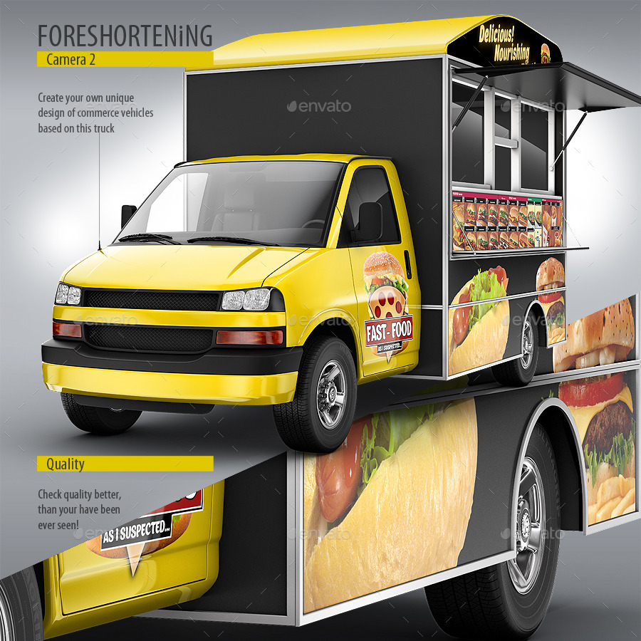 Free mockup / food truck & two bartenders · free citroen food truck mockup. Food Truck Mock Up Van Eatery Mockup By Bennet1890 Graphicriver