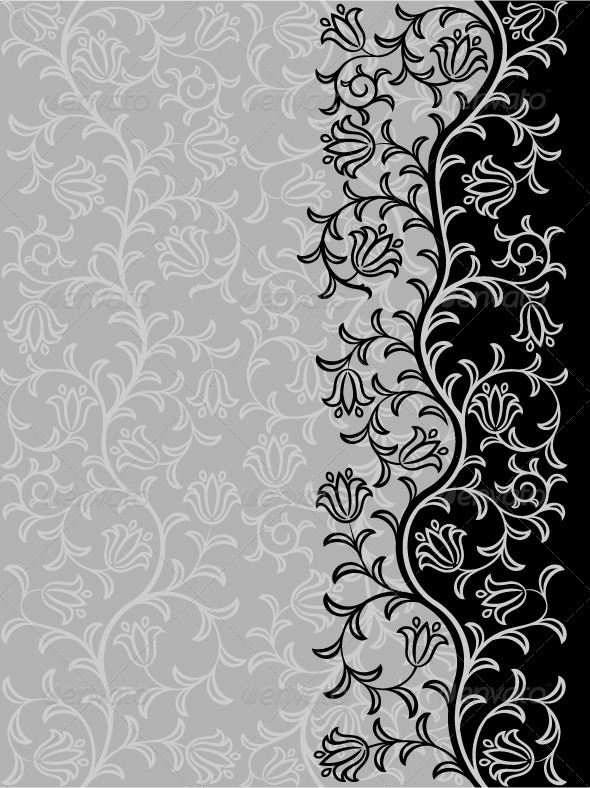 Shop 400+ vintage wallpaper patterns. Vintage floral background by AbsentAnna | GraphicRiver