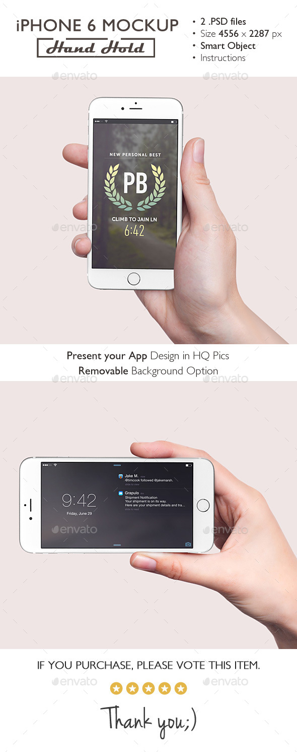 Check out our hand holding mockup selection for the very best in unique or custom,. Iphone 6 Mockup Hand Hold By Grapulo Graphicriver