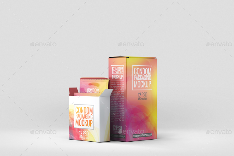 Looking to buy a large quantity of cardboard boxes? Condoms Packaging Mock Up By L5design Graphicriver